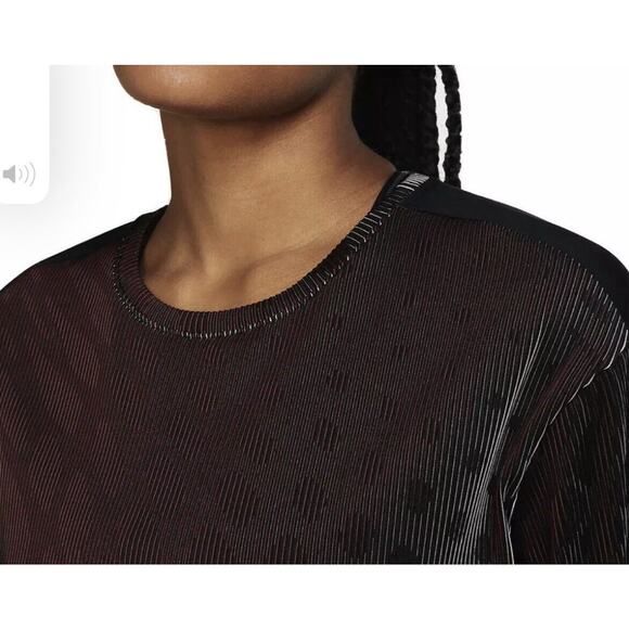 Nike Womens Run Division Midlayer Long Sleeve Top CU6168-011 Animal print Medium - Picture 6 of 12